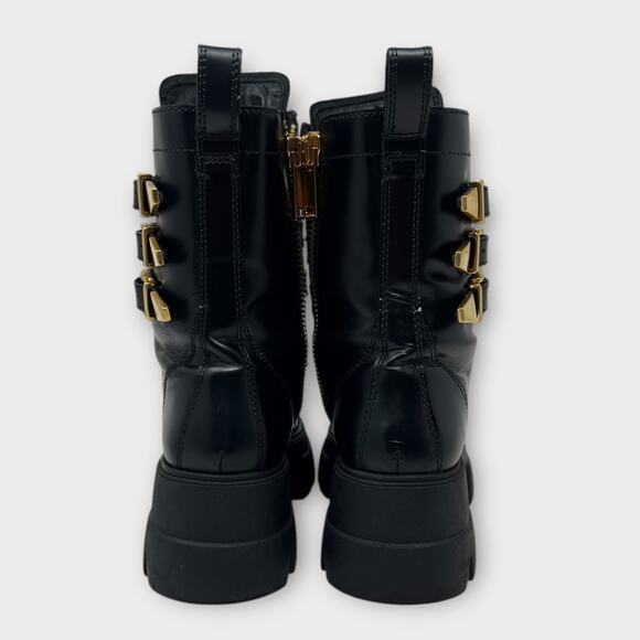 Thursday Boot Co. Dynasty Black Leather Lace-Up Platform Combat Boots Size 8 - Picture 14 of 15